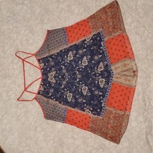 💥Maurices Flowy Tank Top Dress Up Bohemian Cowgirl Strappy sz M Boho